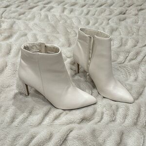 XOXO Chic White Ankle Booties